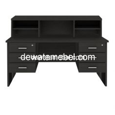Meja Kantor Ukuran 160 - MD 1675 + MD H03 + MD H03 + MD RC 160 / Dark Oak